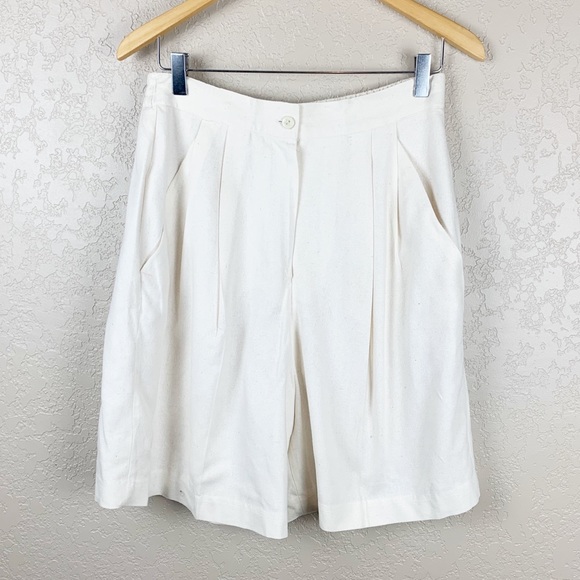 cream high waisted shorts